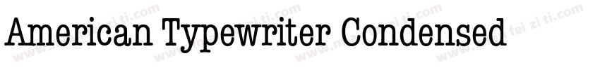 American Typewriter Condensed BQ Me字体转换